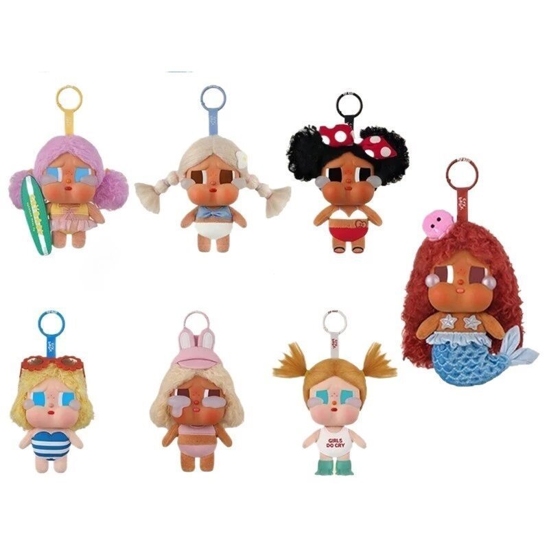 [สต๊อกพร้อมจัดส่งที่รวดเร็ว] Pop Mart CRYBABYCRYBABY โหมดวันหยุด On Series Crying Baby Character Doll Series Vinyl Plush Charm