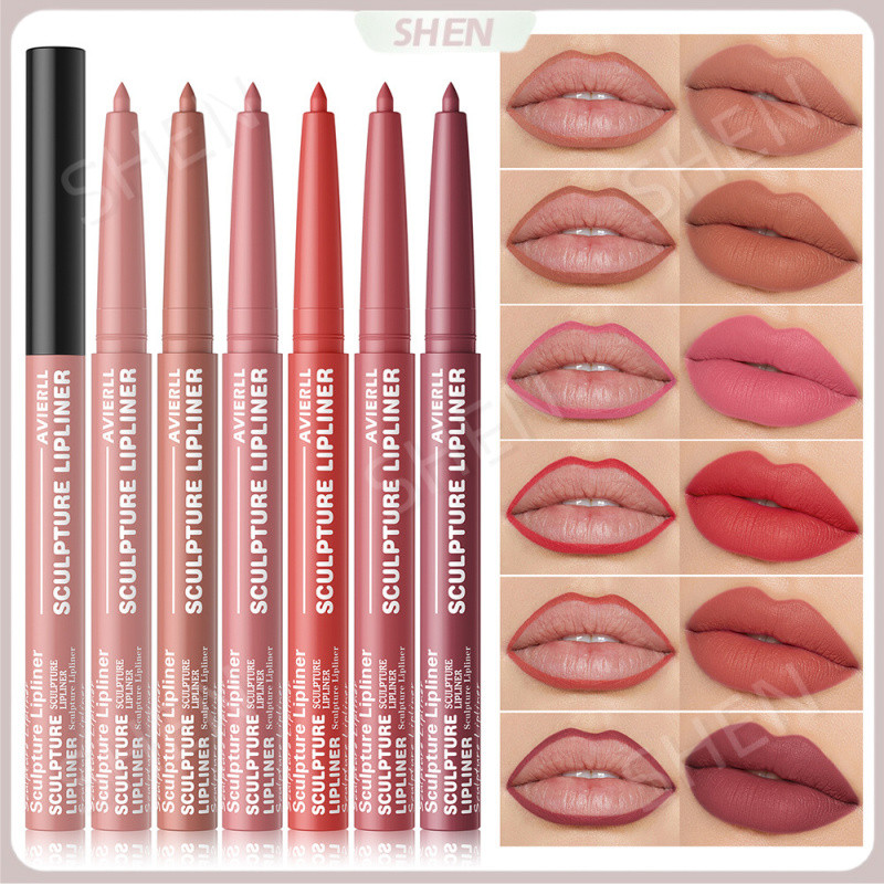 YW AVIERLL Matte Lip Pencil Line 12 สี Hook Line ลิปสติกปากกาติดทนนานกันน้ํา