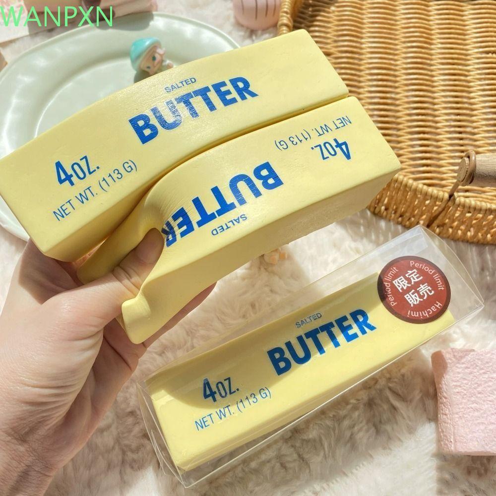 WANPXN ของเล่นบีบติดเนย, ของขวัญผ่อนคลาย Release Hand Soft Slow Rebound Butter Stick, Venting Ball Sensory Anti Stress ยืดสมจริง Butter Sticks สําหรับ