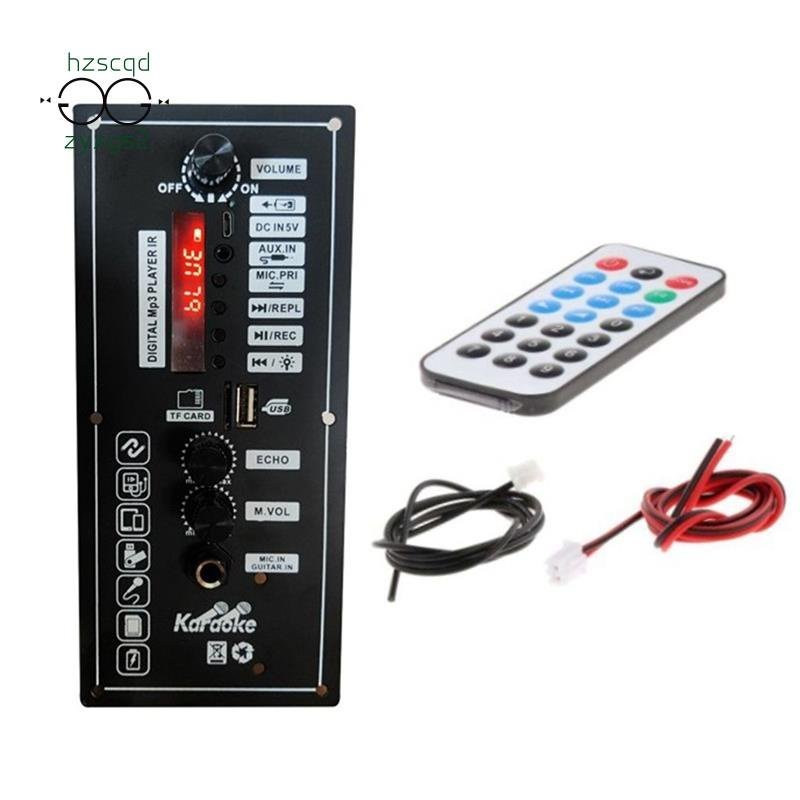 3.7V Amplifier Board Square Dance Speaker Amplifier Support Bluetooth AUX TF-Card U-Disk Recording 5