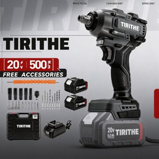 TIRITHE ประแจผลกระทบ 20V ประแจไร้แปรงถ่าน 500NM พร้อมแบตเตอร…