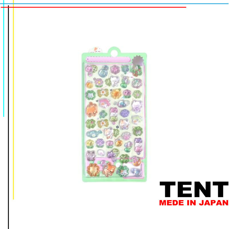 PAVIKE 3D Stickers Green Kitten 3D Effect for Mobile Phone Decoration, Notebook Use, DIY, Journal Us