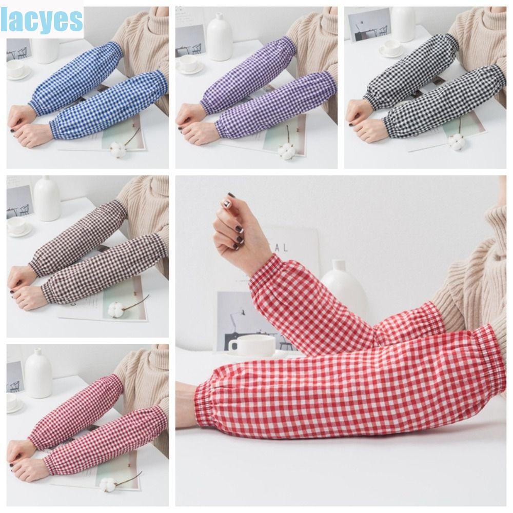 LACYES Lattice Arm Sleeves, Cotton Antipaste Cooling Sleeves, Elastic Finger Sleeves Hand Covers Lon