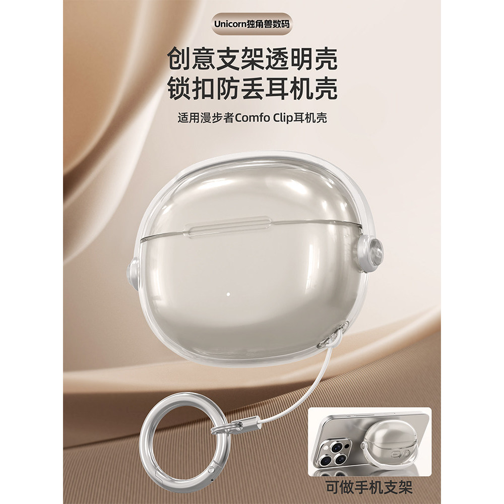 Stock ReadyCase สําหรับ EDIFIER Comfo Clip/C/Lolli Pro3/Lolli Pro 3i TPU โปร่งใสนุ่มป้องกันหูฟังพร้อ