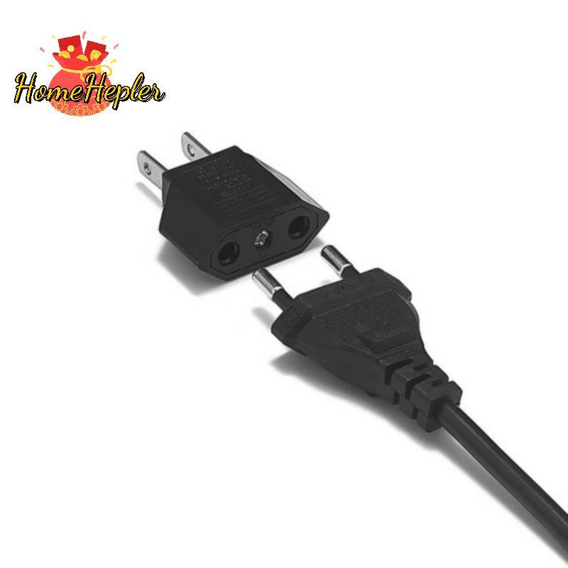 HomeHepler EU Euro ยุโรปไปยัง US USA Power Jack Wall Plug Converter Travel Adapter Adaptor ใหม่