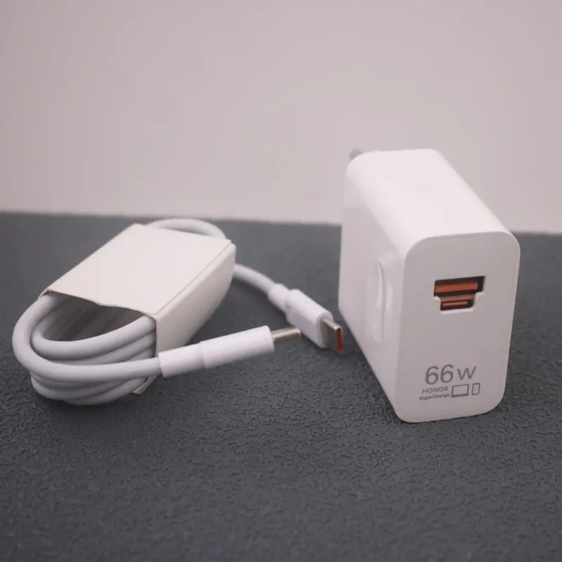 Honor 66W EU Charger Dual พอร์ต USB A/USB C Super ชาร์จ Wall Power Adapter สําหรับ Honor Magic V3 V2