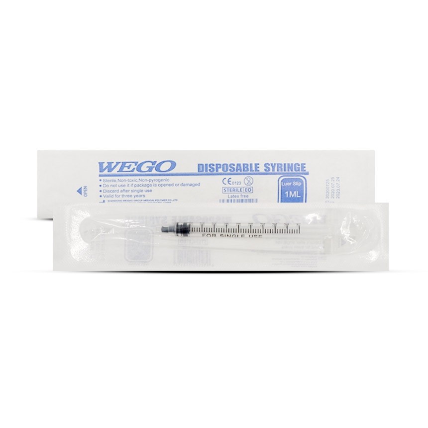 Wego Disposable Syringe 1 ml (ไม่มีเข็ม) กระบอก 1 ml