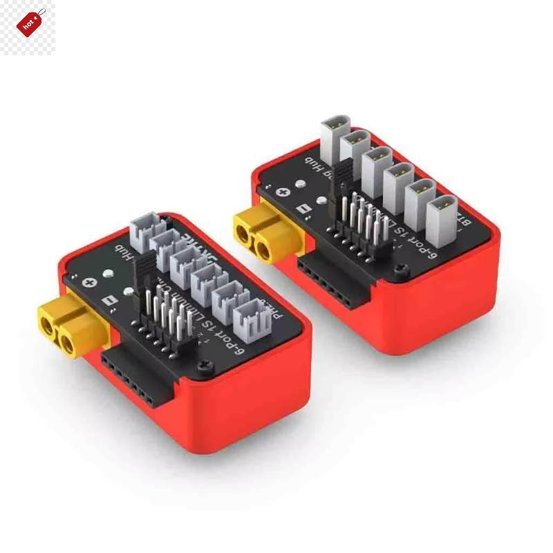 ALIK 1 ชิ้น OSH 6-พอร์ต 1S แบตเตอรี่ชาร์จ Hub สําหรับ LiPo LiFe Li-ion LiHV สนับสนุน B6neo 2 B6neo +