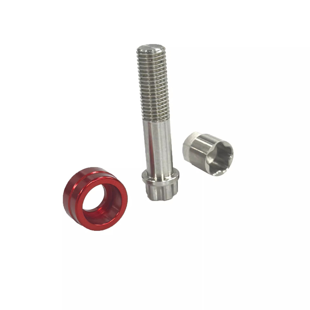 น็อตกันขโมย โช๊คหลังล่าง  ใช้ได้กับรุ่นส่วนใหญ่   น็อตสแตนเลส +งานอลูมิเนียม CNC แท้ พร้อมลูกบล็อก - รูปที่ 3