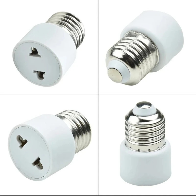 ขายร้อนปฏิบัติสีขาว E27 ปลั๊กผู้ถือหลอดไฟโคมไฟฐานอะแดปเตอร์โคมไฟซ็อกเก็ต US /EU