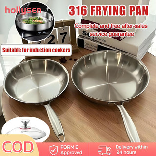 Frying pan for induction cooker 316 Stainless Steel Non Stick Kitchen Cookware Pan Gas Stove HL