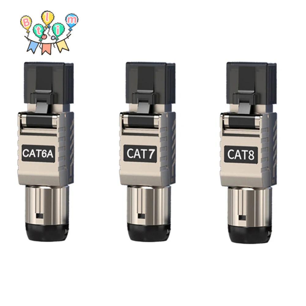 BTLIM RJ45 เครื่องมือโลหะ, 22AWG - 24AWG 2000MHz RJ45 Cat8 Cat7 Cat6A Connectors, Ethernet Terminati