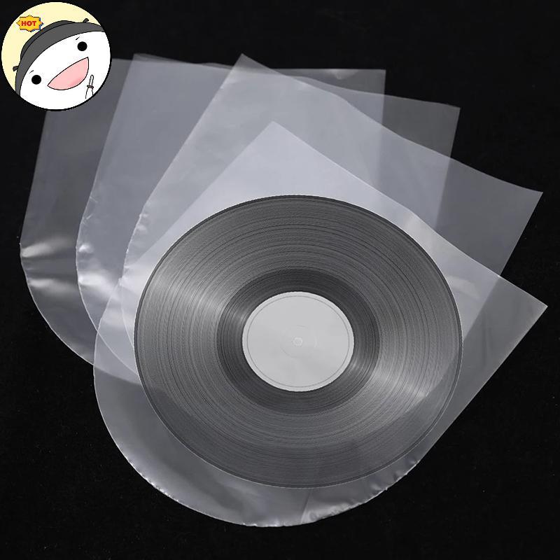 Lanf 50 ชิ้น 7/10/12 นิ้ว Clear Record Protecter LP บันทึกถุงพลาสติก Anti-static บันทึกแขนด้านในถุงบรรจุภัณฑ์ Clear Cover EN