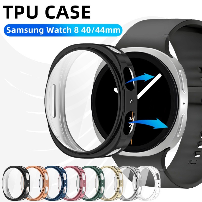 SAMSUNG เคสTPUแบบนุ่ม + ฟิล์มสําหรับSamsung Galaxy Watch 9/8 44 มม.40 มม.ป้องกันหน้าจอAll-AroundฝาครอบบนSamsung Watch8 40 มม.