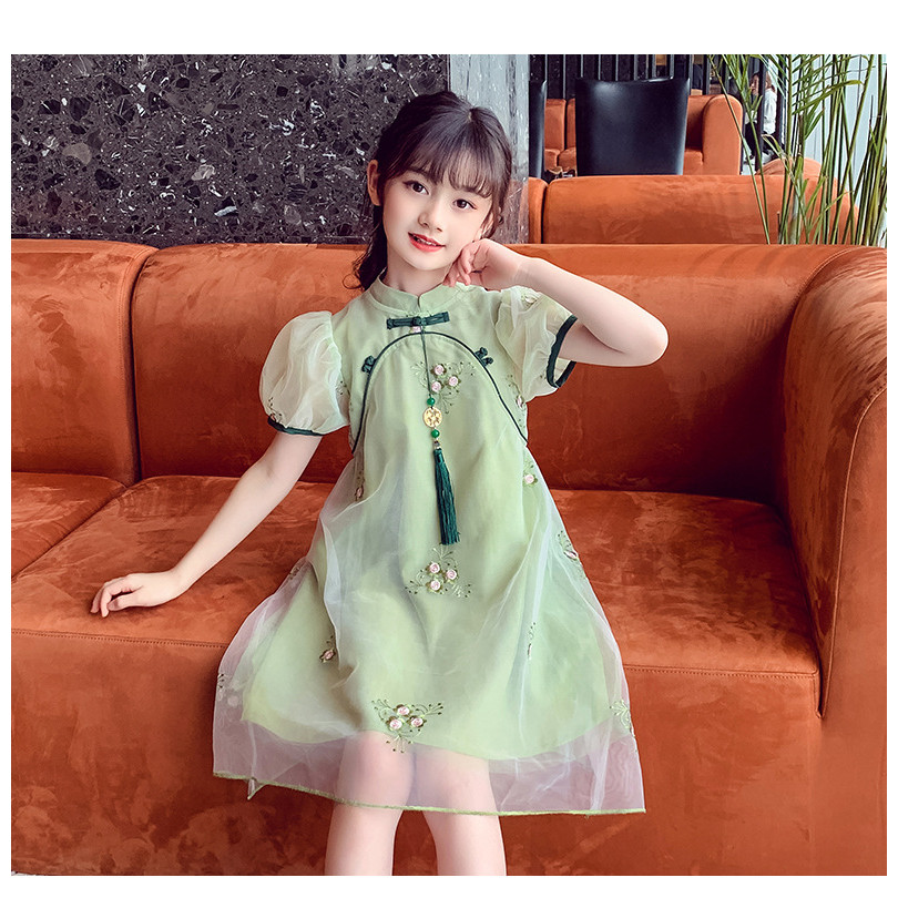 ชุดเดรสHanfuสำหรับเด็กผู้หญิง สไตล์เจ้าหญิงจีนใหม่ LXJ0121 - รูปที่ 6