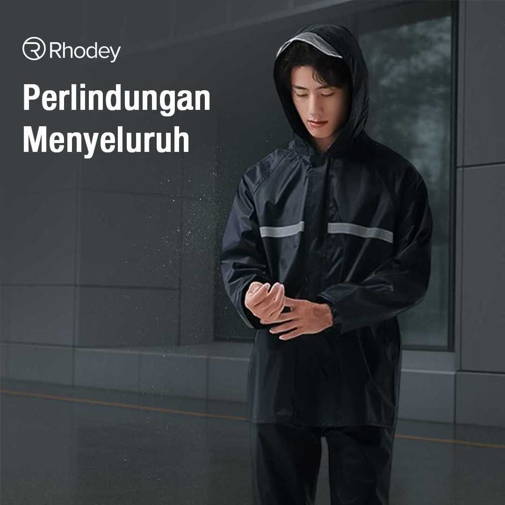 Rhodey Pole เสื้อกันฝนกันน้ําชุดรถจักรยานยนต์ Hoodie Visor เสื้อกันฝนกันน้ํา T1