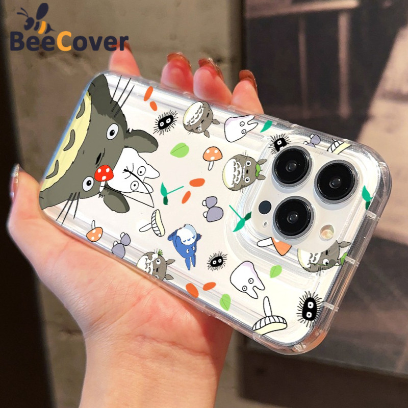 Totoro Anti-DROPปลอกใสสําหรับOPPO A15 A16 A17 A31 A38 A3S A53 A55 A57 A60 A5S A72 A74 A76 A78 A92 A9