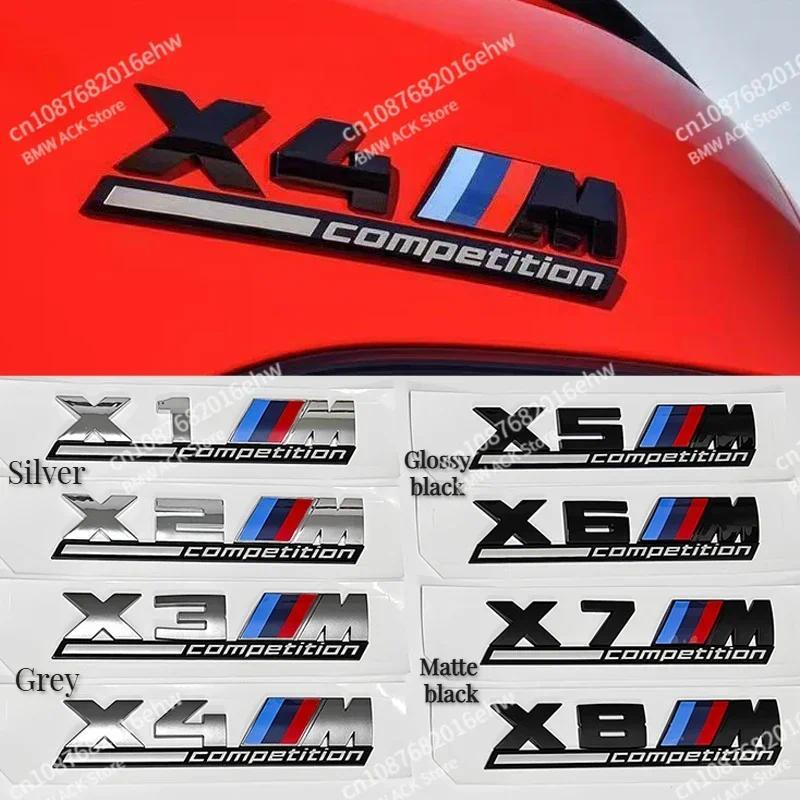 เงินสีเทาสีดํา COMPETITION Bar ใต้เส้นสัญลักษณ์สําหรับ BMW X1M X2M X3M X4M X5M X6M X7M X8M Thunder E