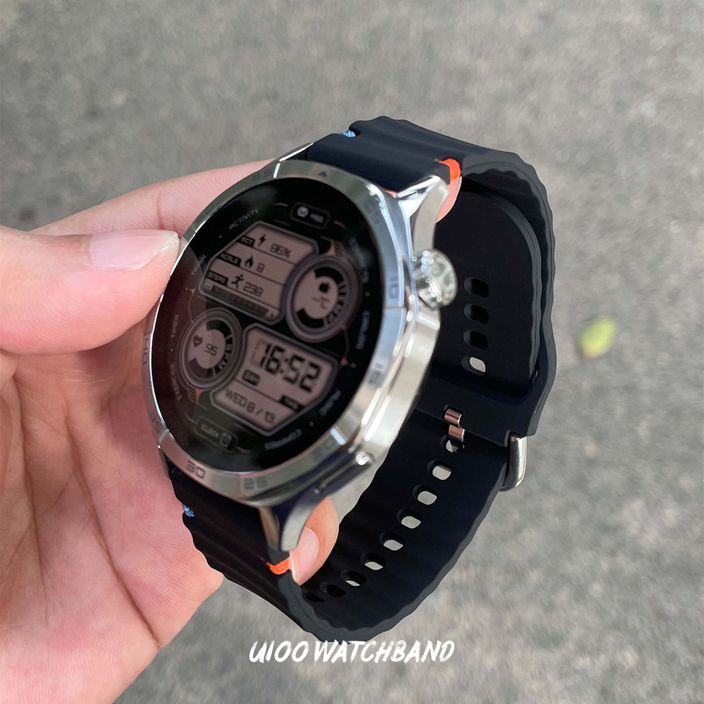 เหมาะสําหรับ Huawei gt6/gt5/gt4pro สายนาฬิกา Wave Car Line ซิลิโคน Huawei gt3/watch5/4 สายคล้อง