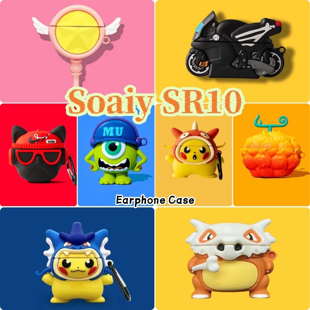 Trend FrontFor Soaiy SR10 Casing Case Soft Silicone Headphone Case Trend Cartoon NO.3