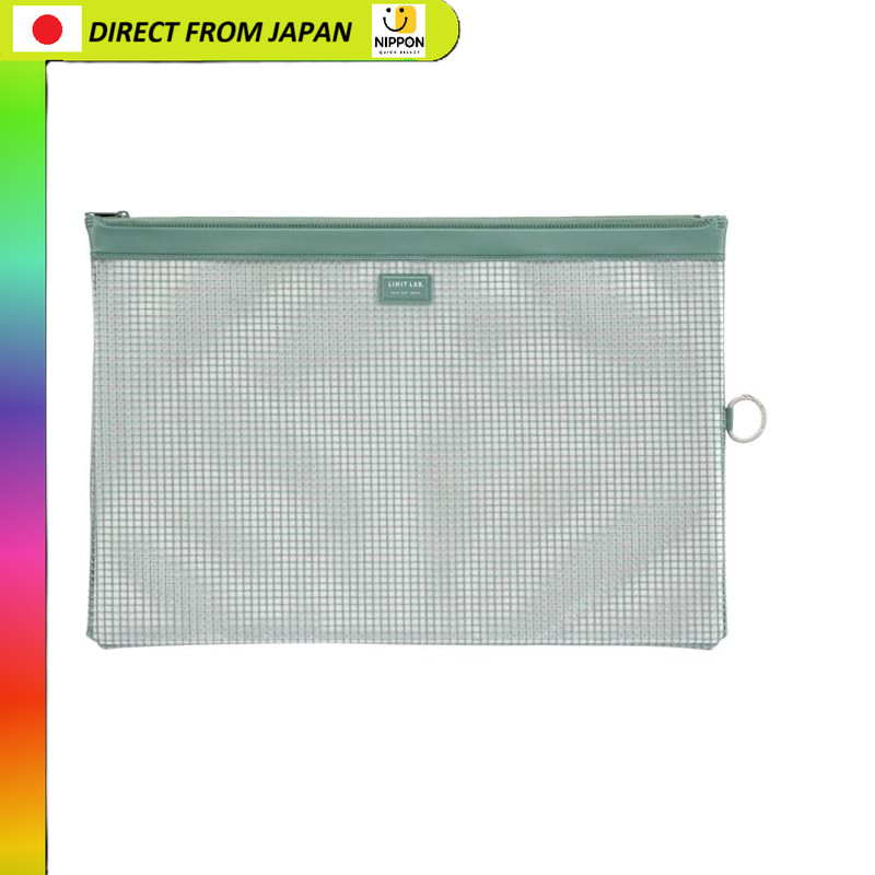 เคสตาข่ายครึ่งตัว Lihit Lab รุ่น F-247 ขนาด B4 มีซิป โปร่งใส สีเขียวมะกอก ของแท้ แท้ ของสะสม ไอเดียข