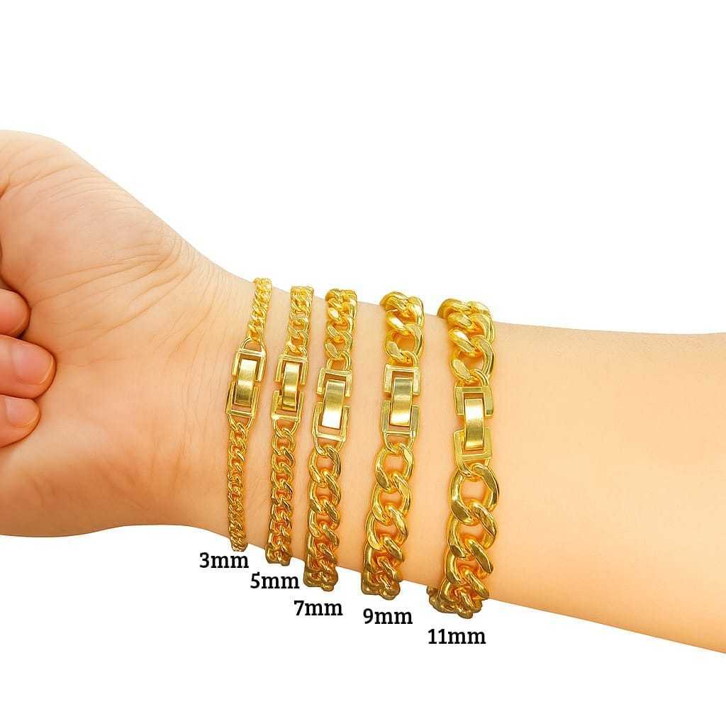 ใหม่ล่าสุด TOP CLIP CHAIN BRACELET MADE IN FULL TITANIUM MATERIAL สําหรับผู้ชายและผู้หญิง READY IN G
