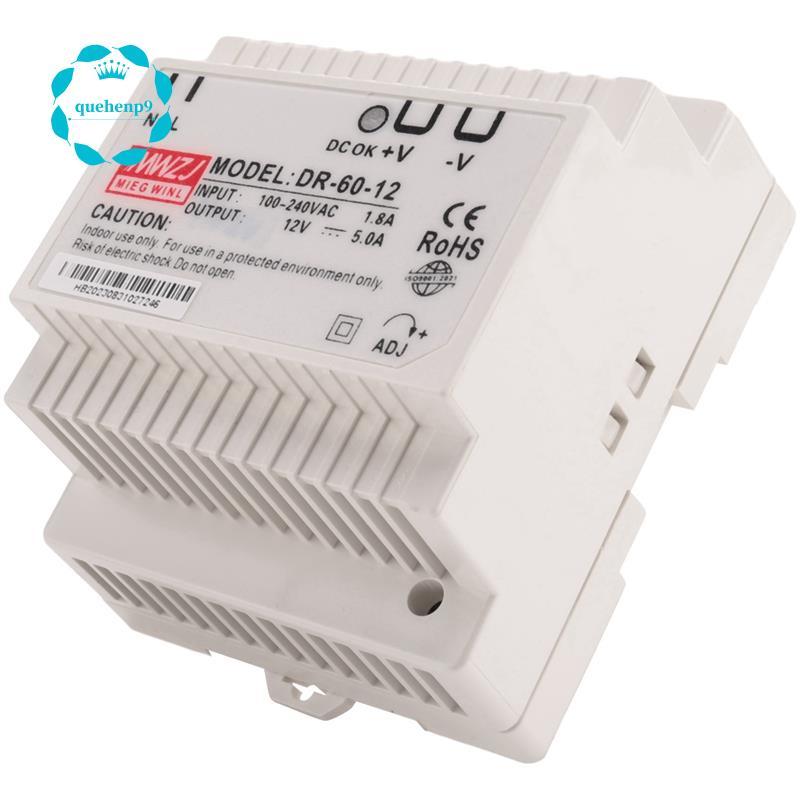 [Fast Q9]-60-12 Transformer 12 Volt 5 Amp Industrial Din Rail Power Supply 220V Ac To 12V Dc Power S