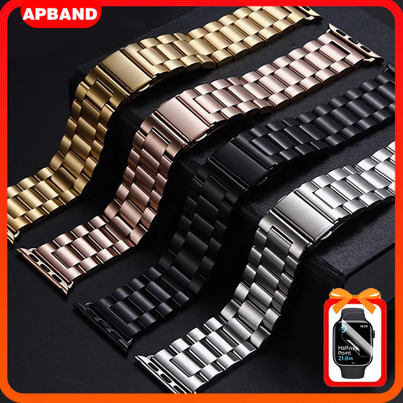 สายรัดสแตนเลสฟิล์มอ่อน for Smartwatch Apple Watch IWatch Ultra SE Series 11 10 9 8 49 46 45 44 42 41 40 38มม