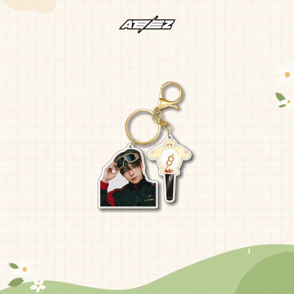 Kpop ATEEZ พวงกุญแจ 2 ชิ้น/เซ็ต ANITEEZ รูปที่ 5
