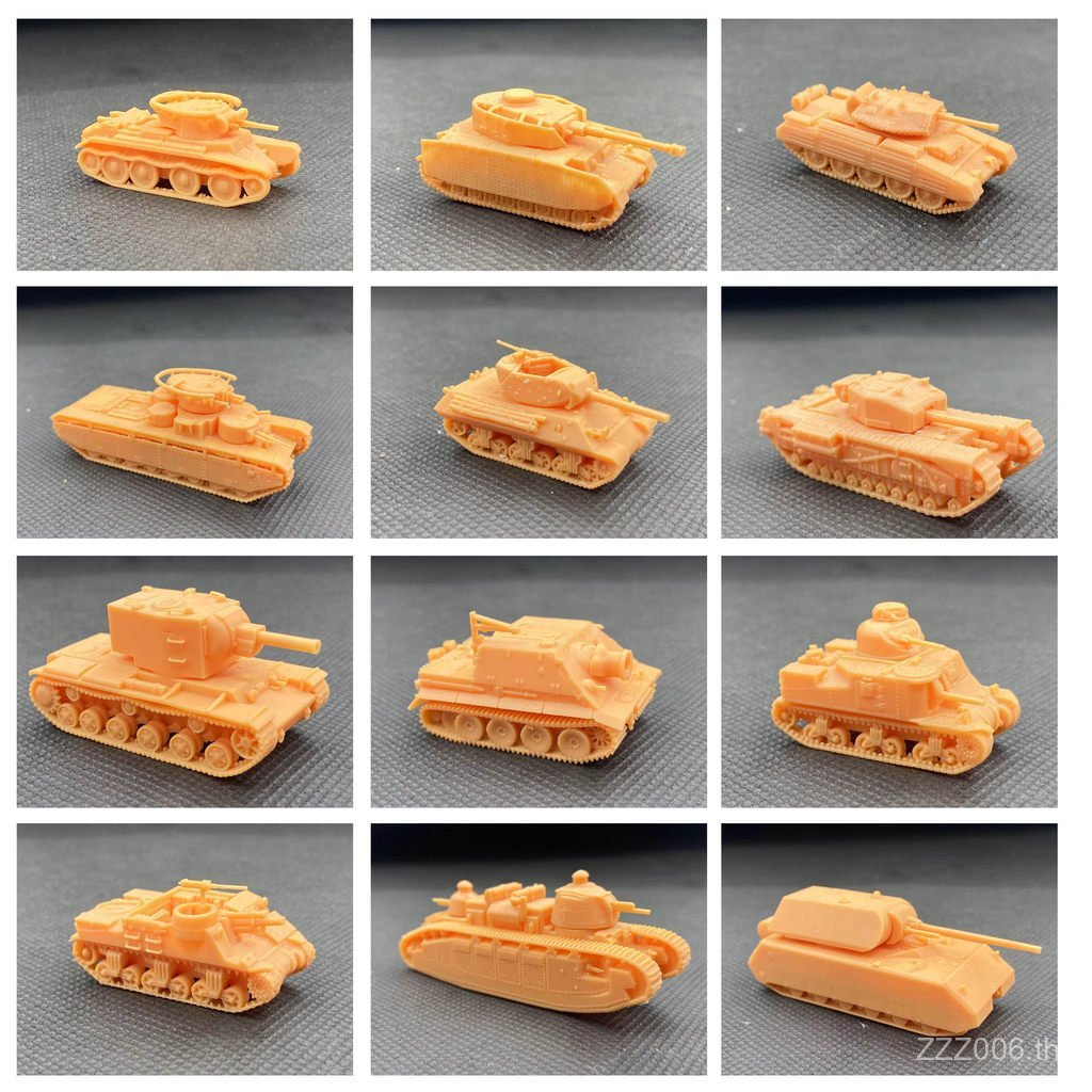 รุ่นธรรมดา Changxiang House 1/144 ทหาร Photocuring 3D การพิมพ์พันธมิตรผู้หดตัว T35 KV2 หนูสไตล์ ฯลฯพ