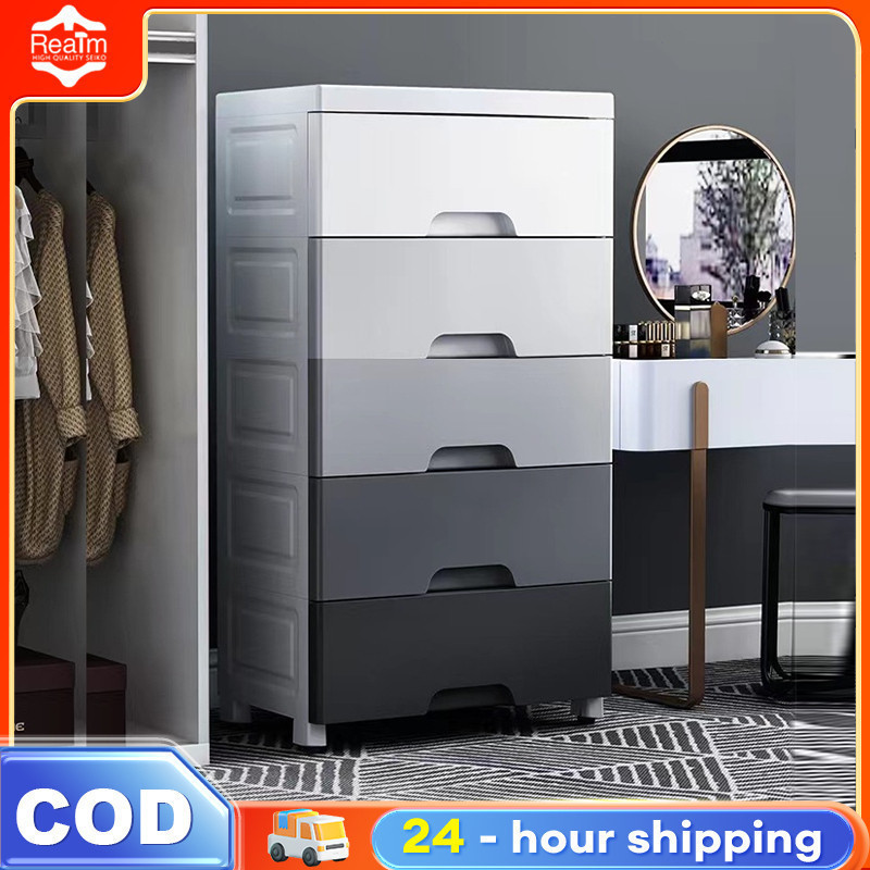 Drawer Storage Cabinet With Wheels 36CM Wide Plastic Drawer Clothes Storage Wardrobe almari baju Clo