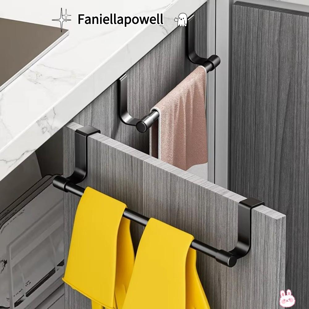 FANIELLAPOWELL Over Cabinet Towel Rack, Towel Storage Bar ราวแขวนผ้าอเนกประสงค์, Punch-free Rag Hanger Towel Storage Organizer