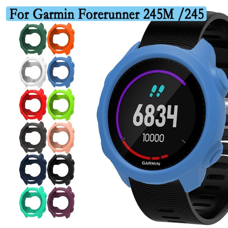 ซิลิโคนป้องกันกรณีสําหรับผู้เบิกทาง Garmin 245 Soft TPU Anti-Fall สําหรับ Garmin 245 สมาร์ทวอท์ชซิลิกาเจลเกราะป้องกัน Hollow Protector กรณี
