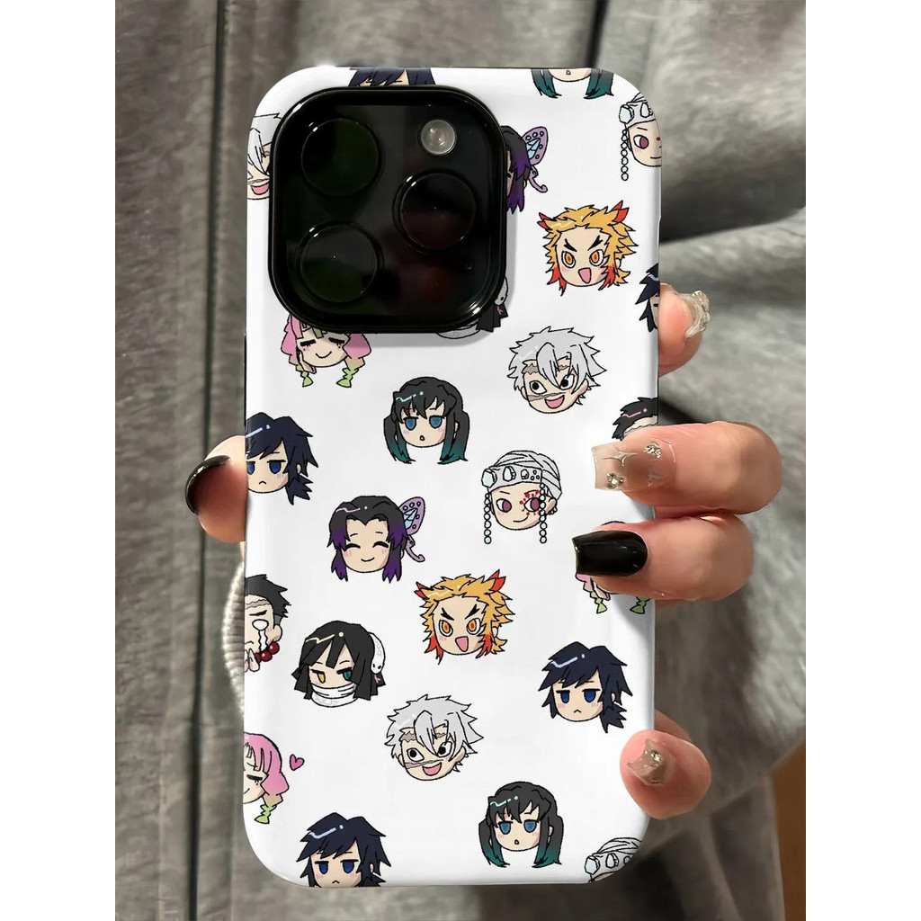 เปลือกแข็งสองในหนึ่งเดียวเคสโทรศัพท์กันลื่นทนทานรุ่นQ Demon Slayer AvatarเหมาะสําหรับiPhone XR XS MA