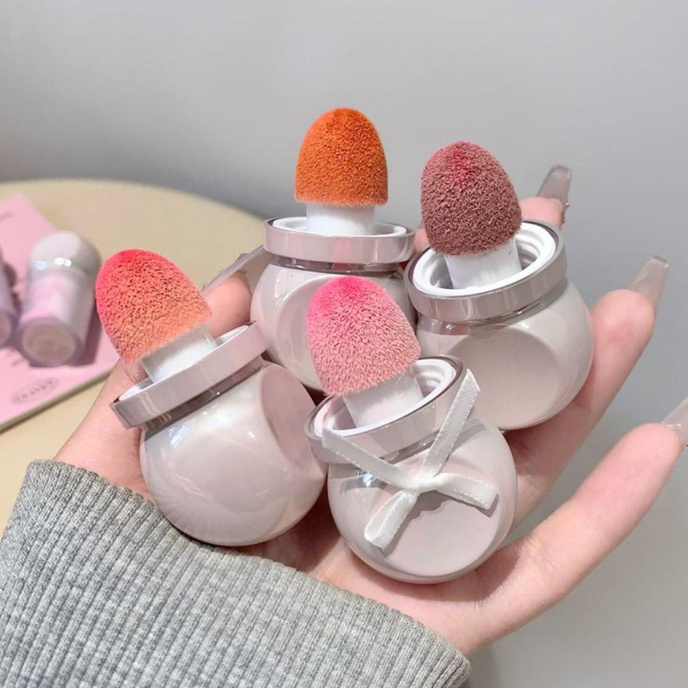 Shaqinuo Liquid Blush Soft Large Sponge Tip สําหรับแก้มและริมฝีปาก Long Lasting Blusher G6r5