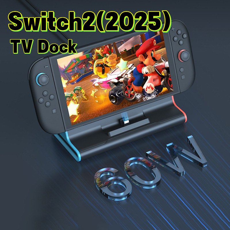 Switch2 Dock พร้อมพอร์ต Ethernet PD Fast Charging TV Mode HD Converter สําหรับ Nintendo Switch2