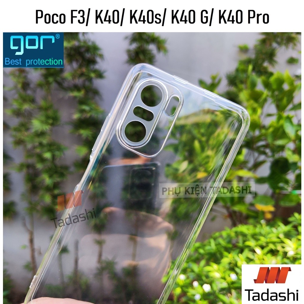 Gor Redmi K40/ K40s/ K40 Pro/ K40 Gaming, Poco F3/ F3 Pro เคสใส, ขอบป้องกันกล้อง - GOR ของแท้