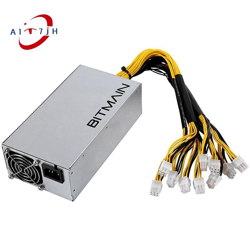 [ใหม่ A7]APW7 1800W แหล่งจ่ายไฟการขุด PSU สําหรับ Bitmain S9/L3+/A6/A7/R4/S7/E9 พร้อมขั้วต่อ PCI-E 6