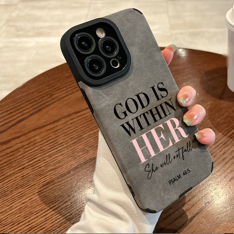 หนังนิ่มหนังPsalm 46:5 สําหรับOPPO A78 A96 A92 A9 A76 A53 A52 A31 A5 A3 Pro A15 A15s A12e Reno 15 14