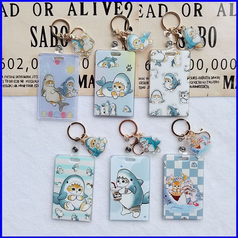 G2P Mofusand Shark Cat Card Holder ของขวัญสําหรับสาวเด็กนักเรียน Bus Metro School IC Card Cover Case