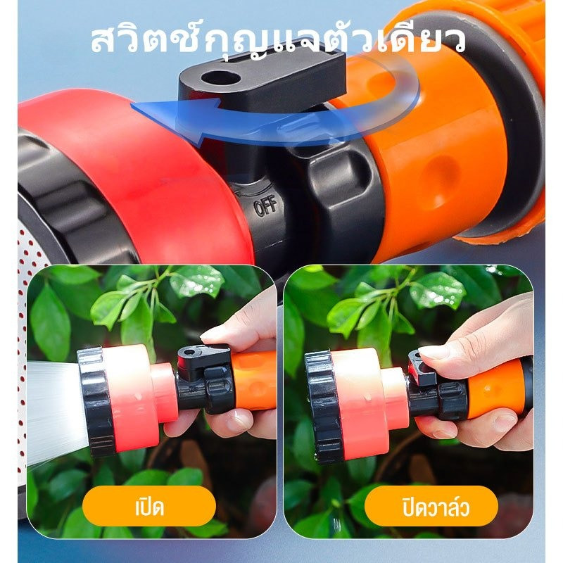 สายยางสีฟ้า4หุน (1/2) พร้อมหัวฉีดท่อน้ำ ไม่ต้องประกอบ（มีฝักบัวรดน้ำ 2000 รู/1000 รู）สายยาง สายยางรดน้ำ แข็งแรงทนทาน - รูปที่ 3