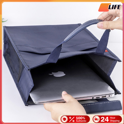 เก็บปลายทาง！กระเป๋าเอกสาร กระเป๋าa4 สําหรับใส่โน้ตบุ๊ก14นิ้ว เก็บงาน เหมาะกับนักเรียน  สไตล์นักธุรกิจ หลายชั้น