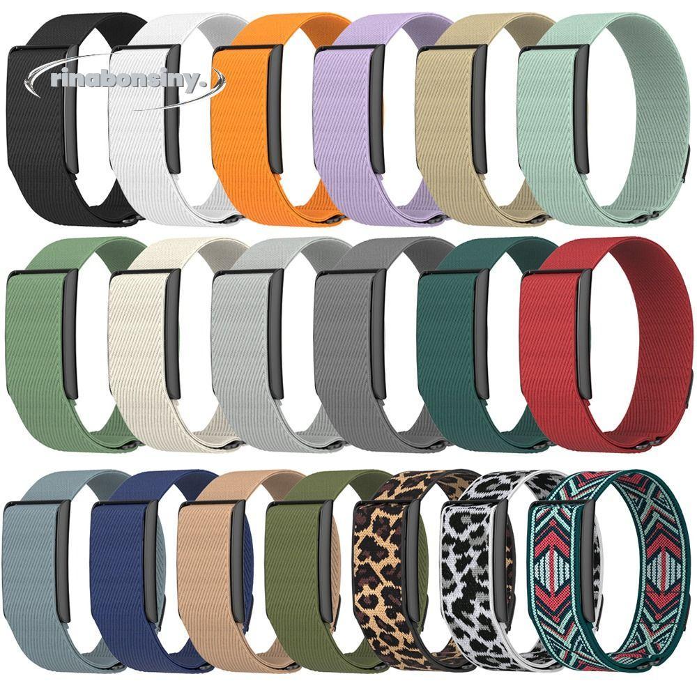 ⌚RINABONSINY สายรัดฟิตเนส Tracker, ไนลอนปรับ Sport Band, Breathable Loop Design 22 มม. สายรัดข้อมือสําหรับ Amazfit Helio Strap