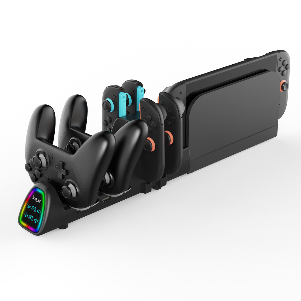 สําหรับ Nintendo Switch 2 10 in 1 RGB dock charger NS/NS2 controller PRO controller อุปกรณ์เสริมแท่น