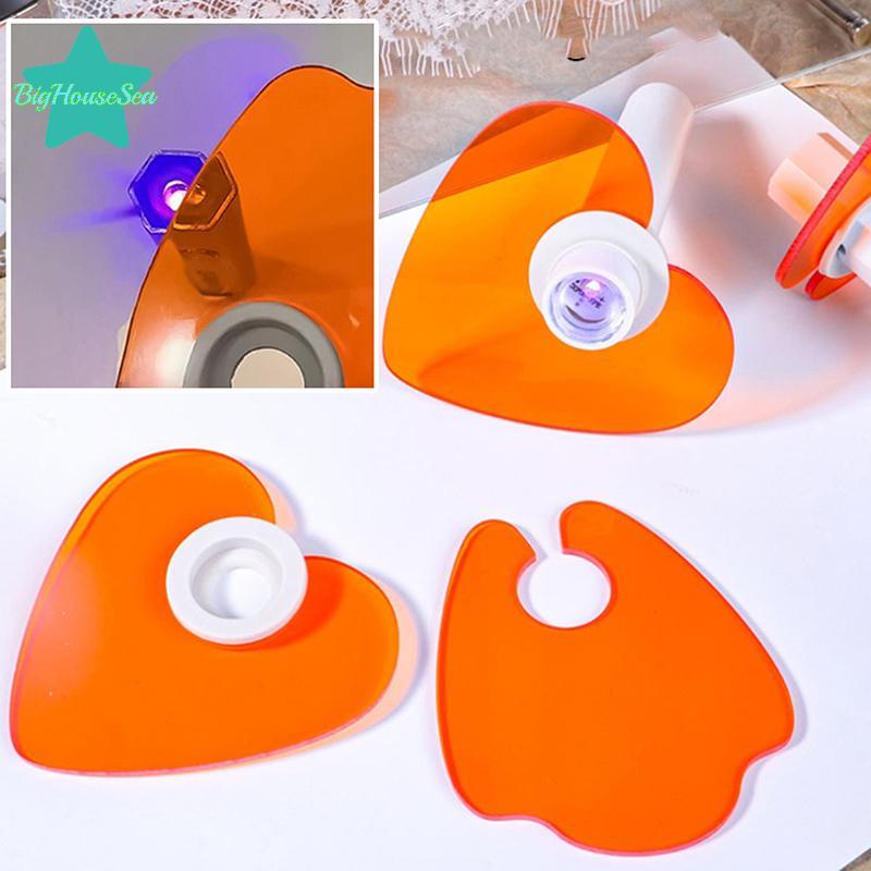 [Sea-t] แผ่นกั้นแสงสีอะครีลิคสีส้มสําหรับเล็บรูปตรงโคมไฟ UV แว่นตาป้องกันอุปกรณ์ร้านทําเล็บป้องกันแสงสีฟ้า ราคา ถูกที่สุด ดีลบีเคเค