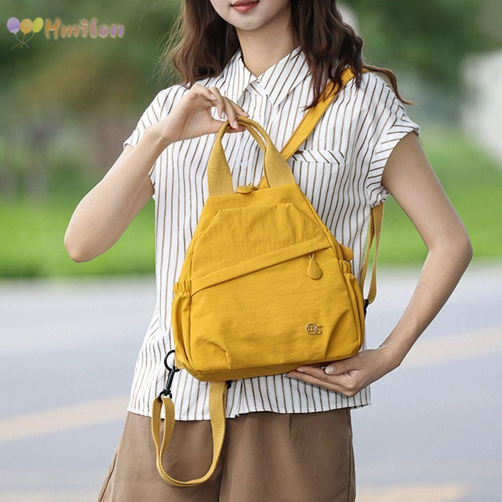 HMILON กระเป๋าเป้สะพายหลังลําลองผู้หญิง, กระเป๋าคาดหน้าอกซิปผ้าไนลอน, กระเป๋าสะพายข้างมัลติฟังก์ชั่นอเนกประสงค์ความจุขนาดใหญ่ทํางานท่องเที่ยว