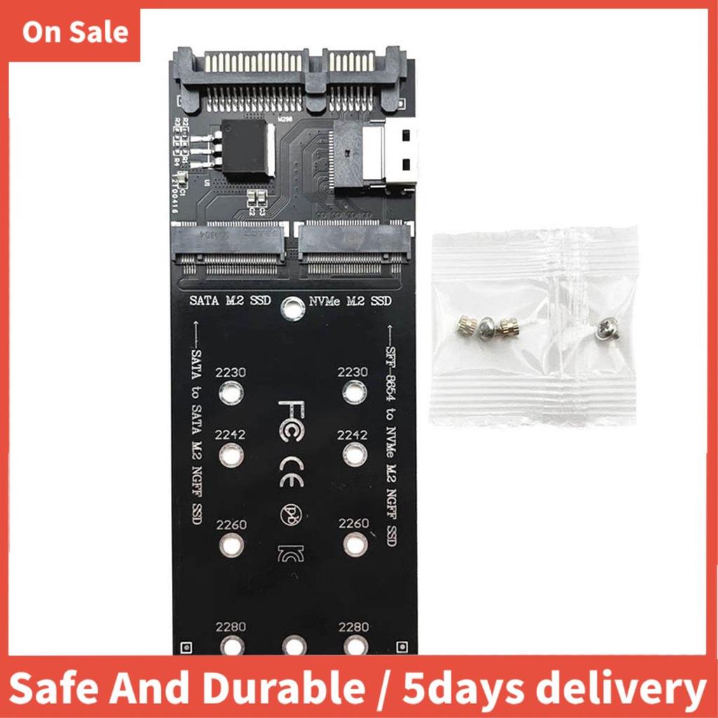 M2 SSD อะแดปเตอร์ M.2 Ngff SSD ถึง + M2 NVME SSD เป็น SFF-8654 Converter เป็น M2 การ์ดขยาย
