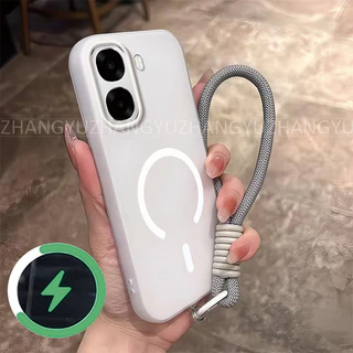 เหมาะสําหรับ OPPO A6X 4G 5G เคสโทรศัพท์ใหม่ C-type กันกระแทกแม่เหล็กดึงดูดแหวนไร้สายชาร์จ softcase เชือกเส้นเล็ก GD03