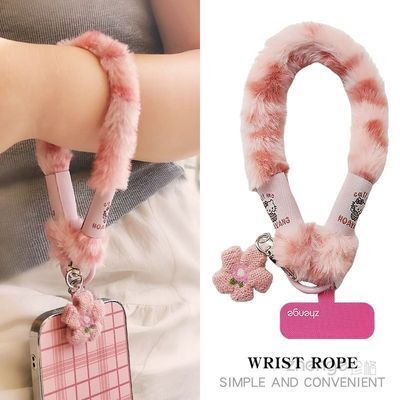 การจับคู่สีตุ๊กตาอบอุ่นข้อมือเชือกเส้นเล็กกรณีโทรศัพท์กระเป๋าที่สําคัญแขวนลิงค์ที่แข็งแกร่งทนทานน่ารักเทพธิดาขนาดความยาว16-18ซม