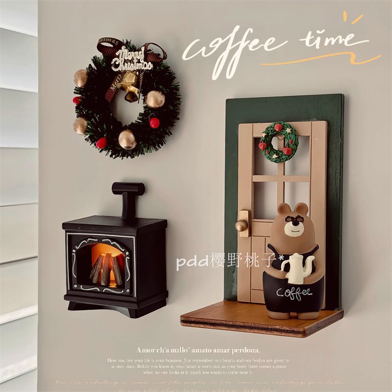 Hot Sale#[1.7Ten Thousand People Collection]Atmosphere Superb Glowing Fireplace Lamp Coffee Time Chr